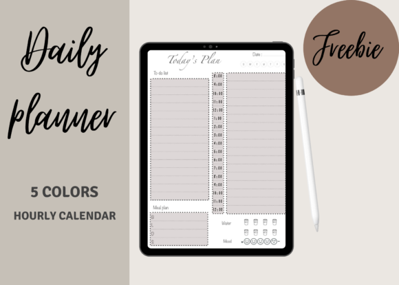 Download Digital Daily Planner Freebie | 5 Colors - Premium Resources