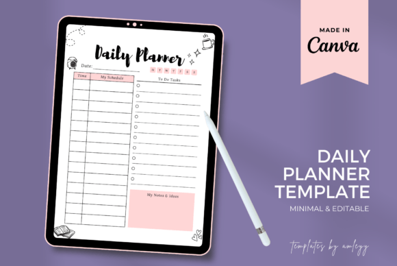 Download Digital Daily Planner Template | Canva - Digital daily planner Collection