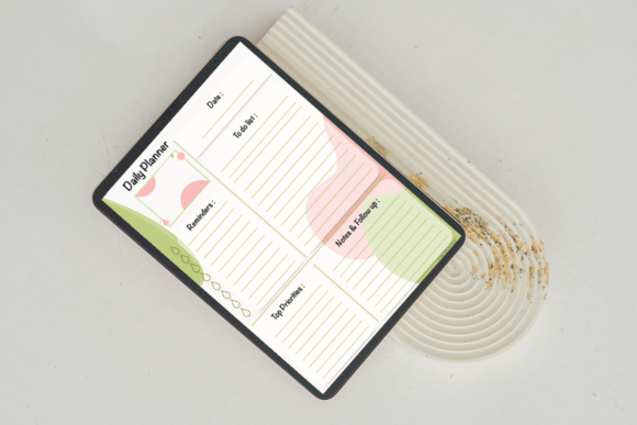 Download PINK &amp; GREEN DIGITAL DAILY PLANNER - Digital daily planner Collection