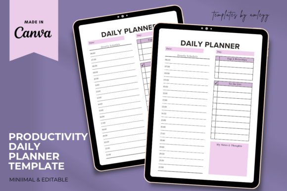 Download Productivity Daily Planner Template - Productivity Collection
