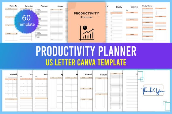 Download Productivity Planner Canva Interior - Productivity Collection