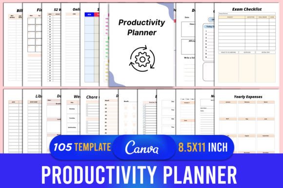 Download Editable Productivity Planner Canva - Productivity Collection