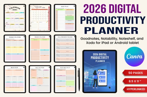 Download 2026 Digital Productivity Planner - Productivity Collection
