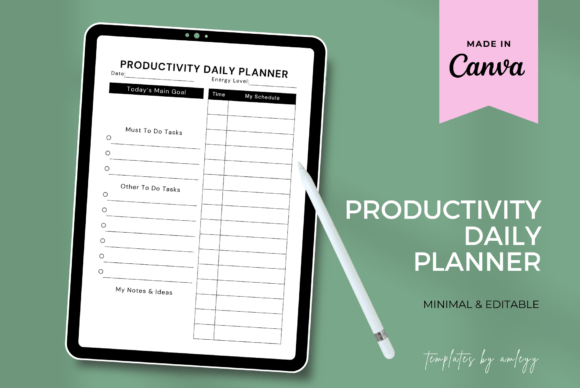 Download Free Productivity Daily Planner Template - Productivity Collection