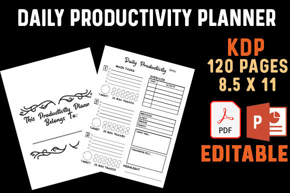 Download Daily Productivity Planner Kdp Printable - Productivity Collection