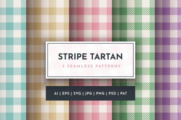 Download Set 5 Seamless Square Tartan Patterns - Square Collection