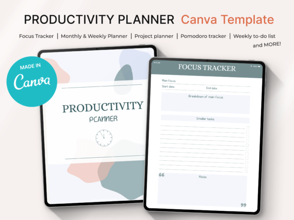 Download Productivity Planner Canva Template - Productivity Collection