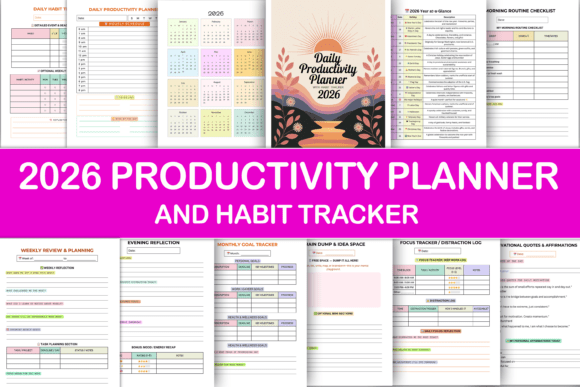 Download 2026 Productivity Planner Habit Tracker - Productivity Collection